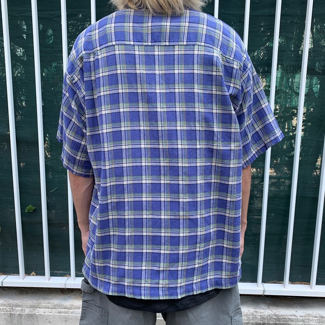 Patagonia ACヤーンダイシャツ 98年 ポルトガル製 L 青系