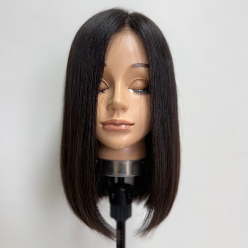 毛量減 羽ウィッグ 未カット 35cm ナチュラルブラック