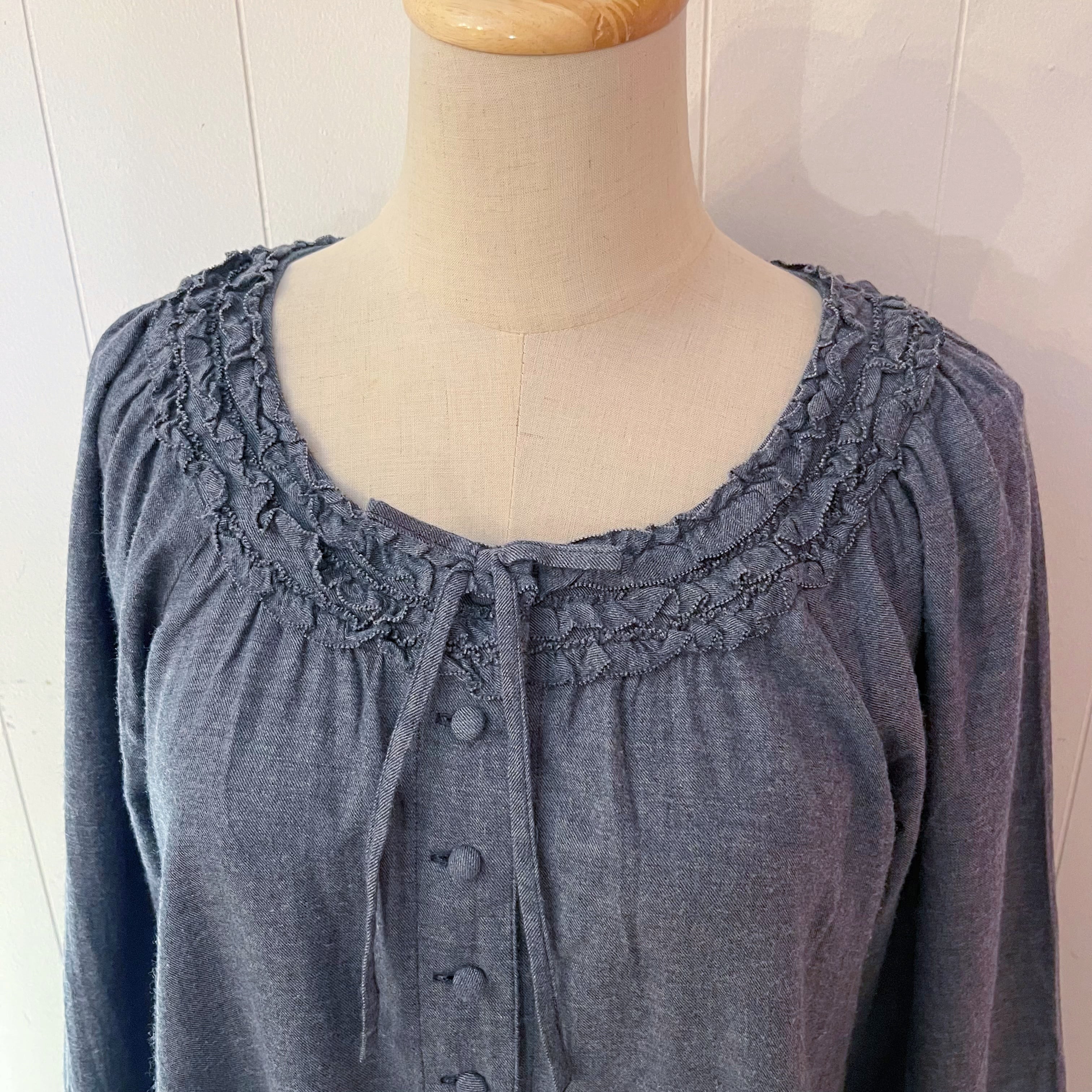 PINKHOUSE / cotton frill gather one-piece