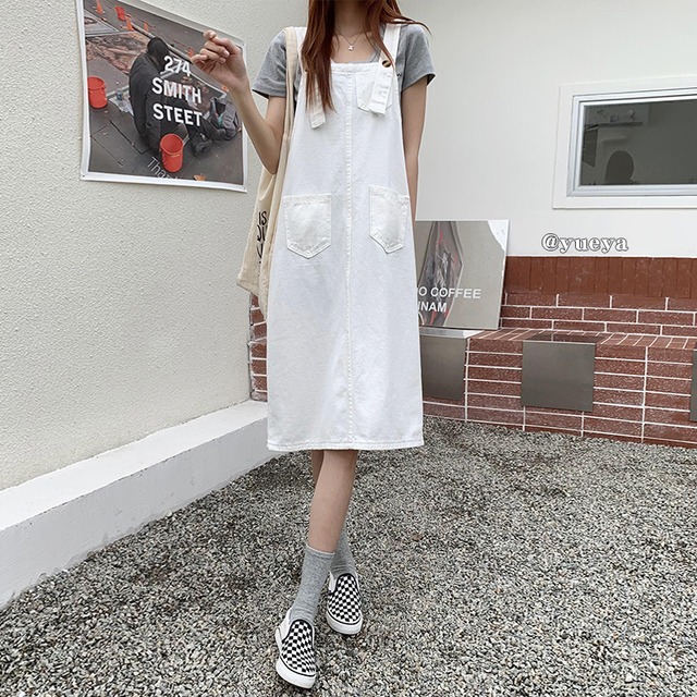 ホワイトスカート サマールーズドレス 夏物 クレセントシティ67089744159