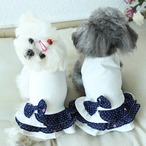 ドット柄フリルワンピース