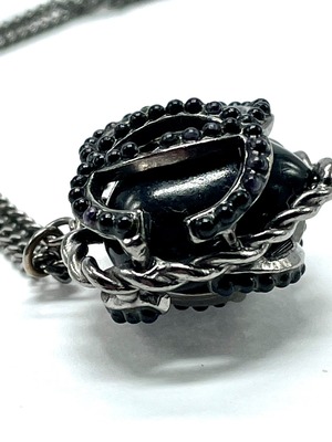 CHANEL　ココマーク　ハートネックレス　フェイクブラックパールネックレス