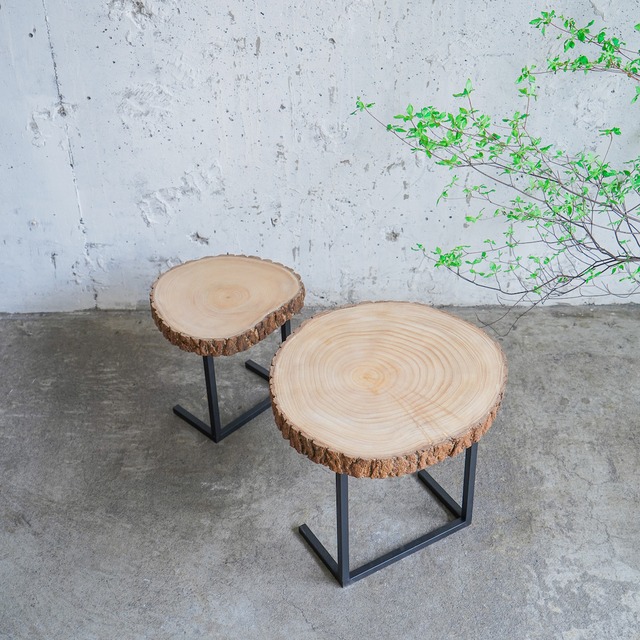 銀杏のローテーブル　＜大小ペア＞