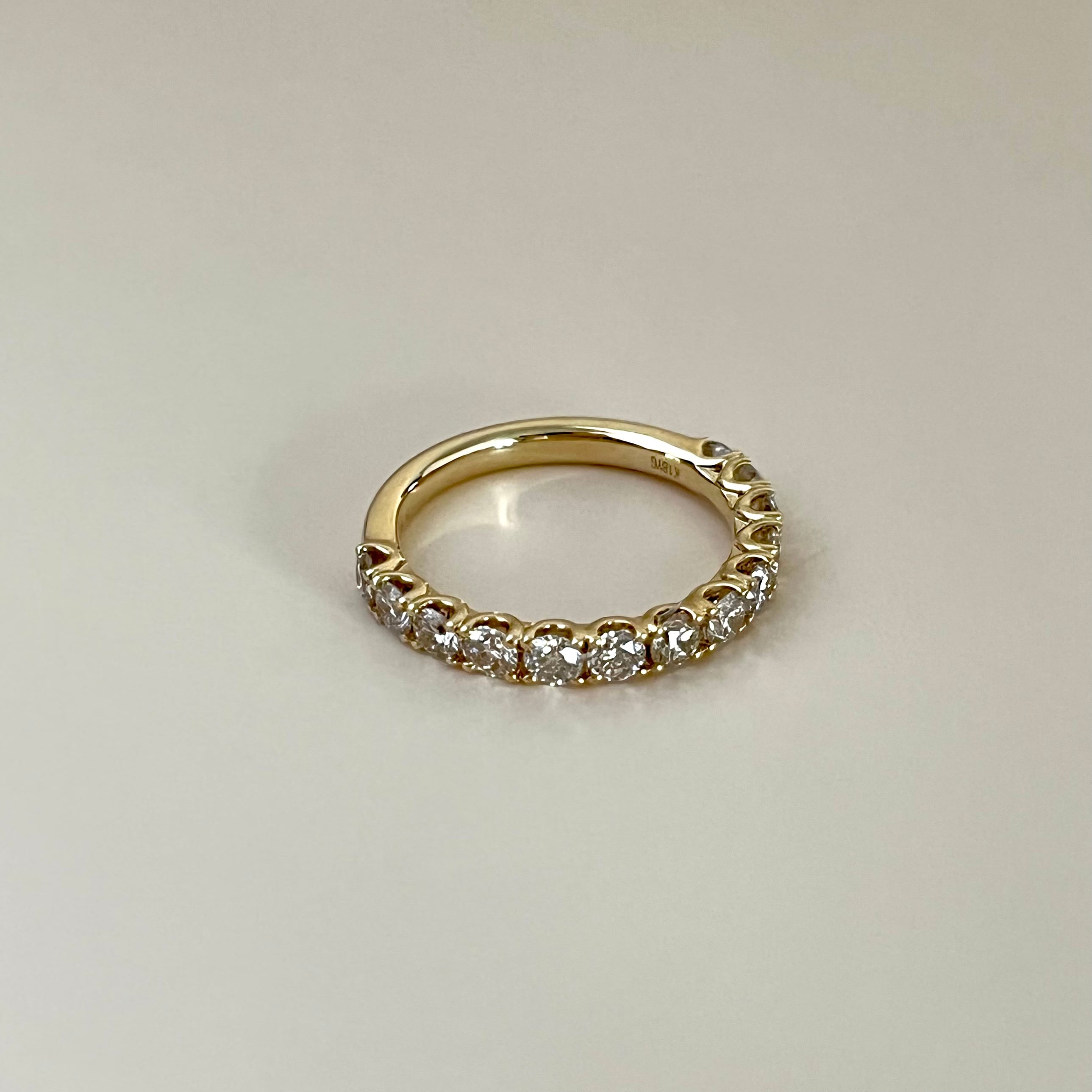 ダイヤモンド ハーフエタニティ リング 1.00ct K18イエローゴールド
