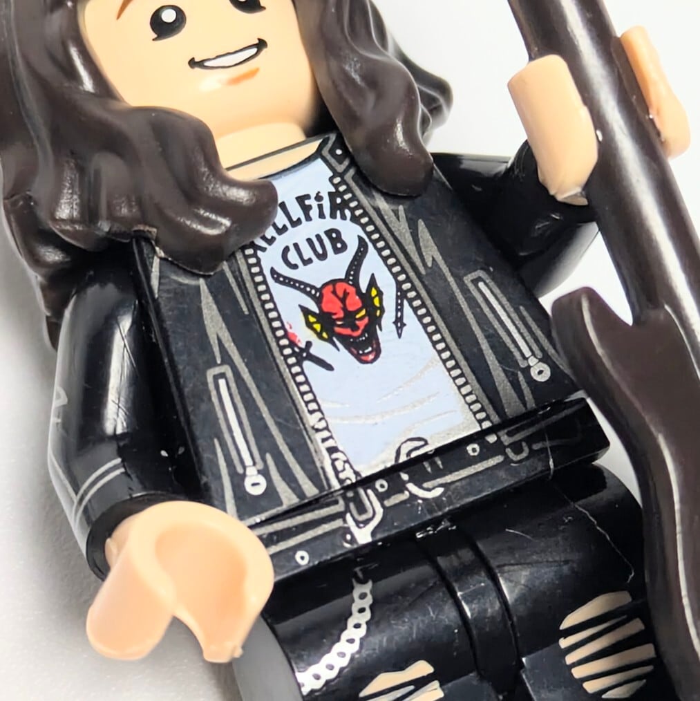 ☆ブロックフィギュアキーホルダー☆【 Stranger Things / ストレンジャーシングス 】 エディー・マンソン Moto Jacket〚アメリカン雑貨 アメトイ〛