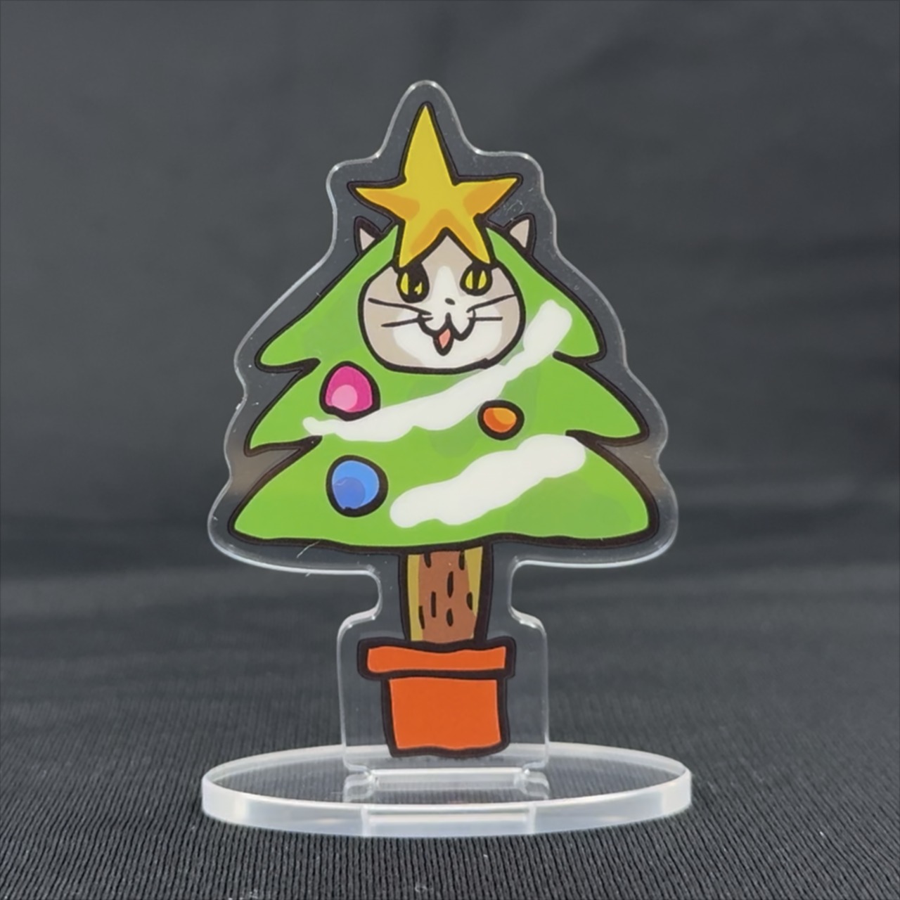 アクリルスタンド　　ツリー猫