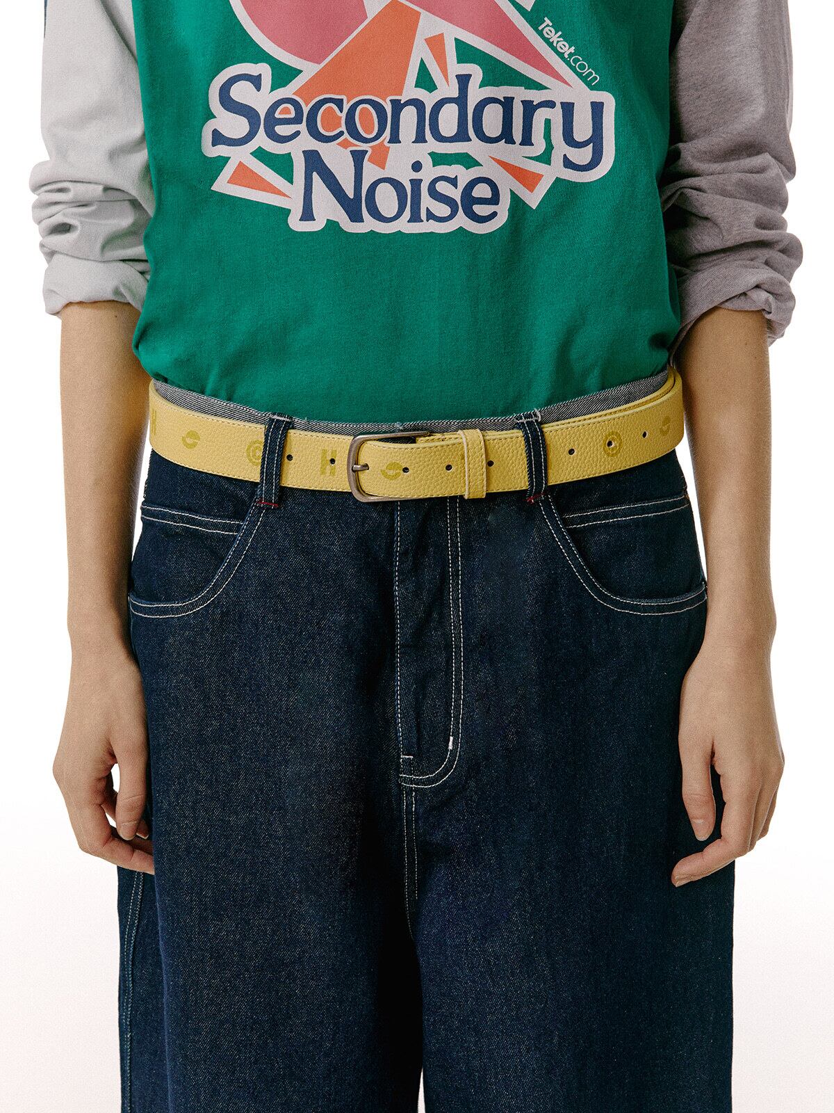 TEKET] Humming Faux Leather Belt Yellow 正規品 韓国ブランド 韓国