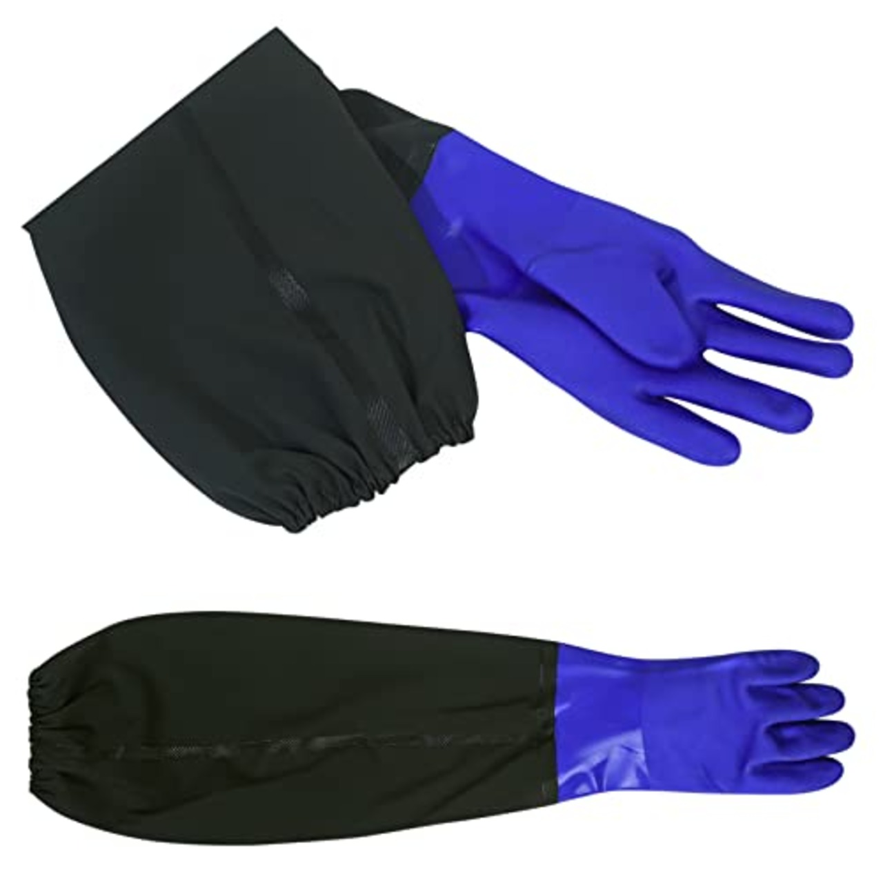 [HAODEOO] ゴムグローブロング 水産業手袋 ゴム手袋ロング 長手袋 ロング ゴム手袋 腕カバー付き 厚手手袋 70cm 水作業 漁業 洗い物 洗濯 家事 洗車 園芸 作業用手袋 耐油 防水 耐酸 耐アルカリ キッチングローブ