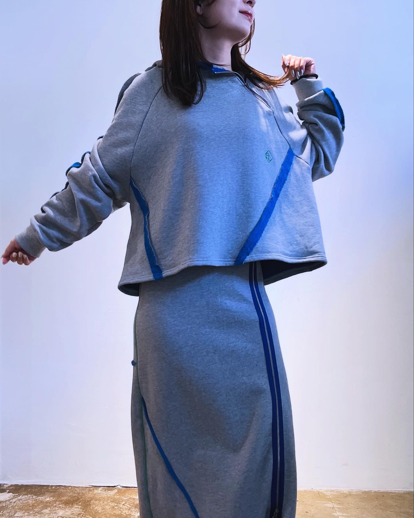 ※ロカロカ！　今季 Eimee Law エイミーロウ ベロア ポロ エイミーロウ Eimee Law 配色ボア裏毛フーディーZIP TOPS | Sister by