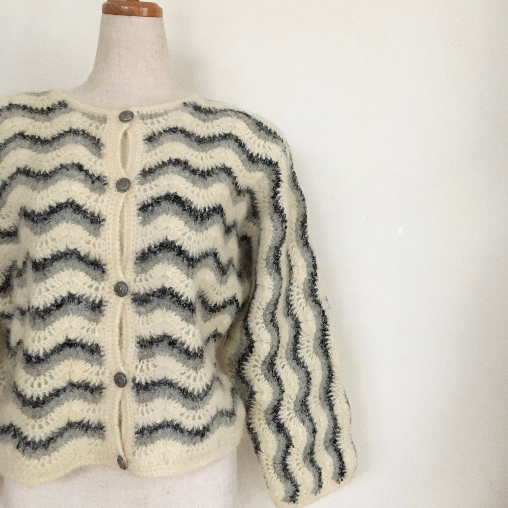 Mohair knit cardigan