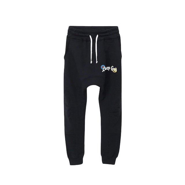 LAZY GOD BLACK '' PEACE '' SWEAT PANTS