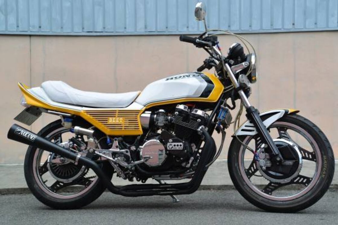 新作！CBX400F ナカガニ改 メガホン 48πマフラー 黒CBR400F NC07 | Pay ID