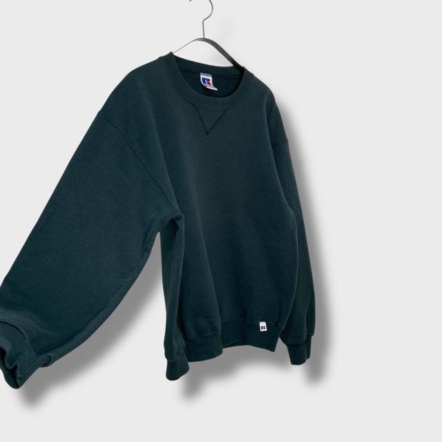 90s USA製 ラッセルアスレティック 前Vスウェット ブランクスウェット M