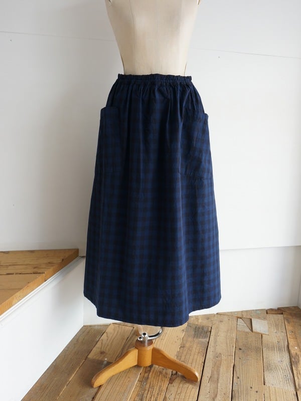 NATURAL LAUNDRY ライトタイプライター ギャザーポケットスカート