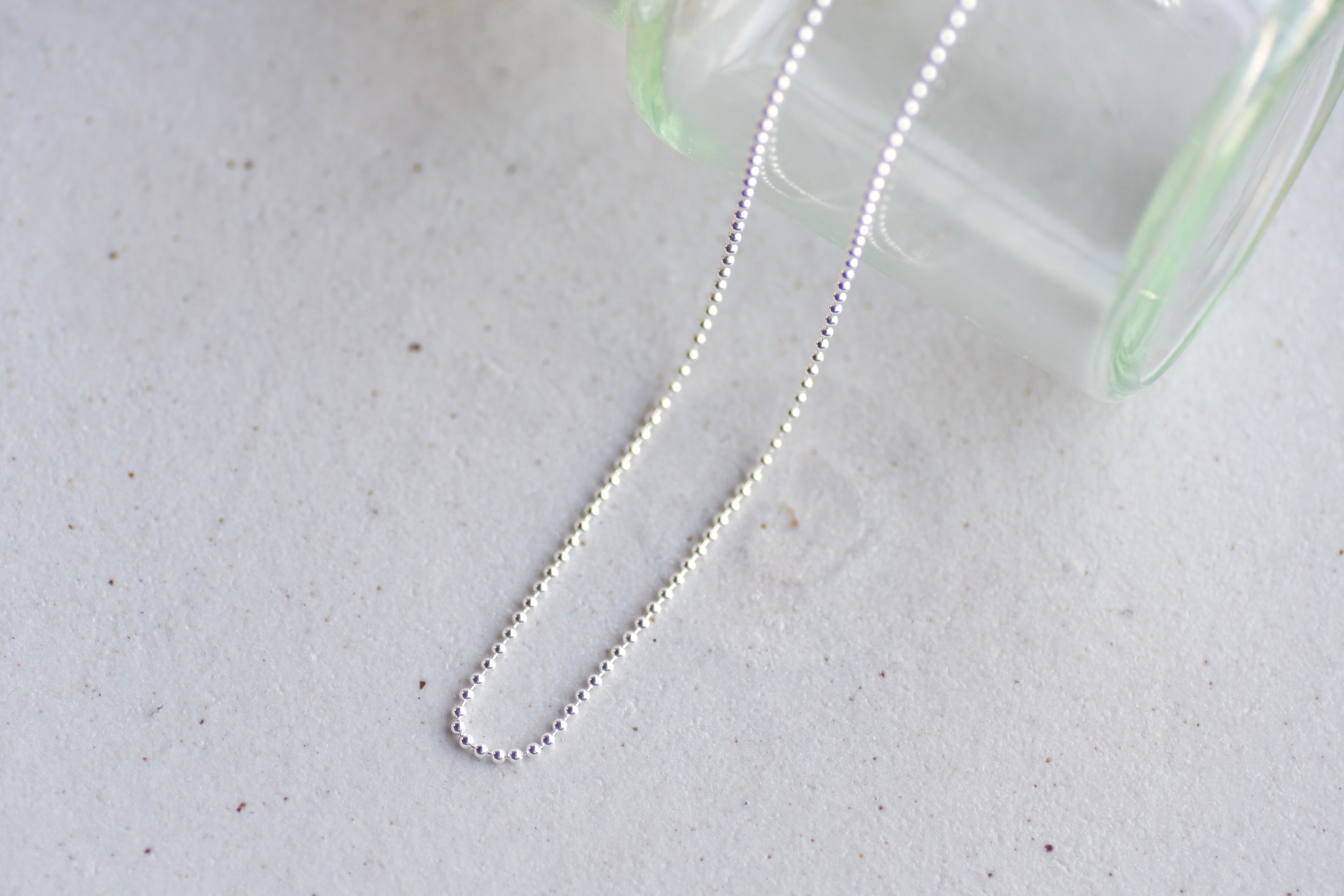 Ball Bead Necklace Chain SV925 <1.5mm/50cm> / ボールチェーン <1.5mm/50cm>