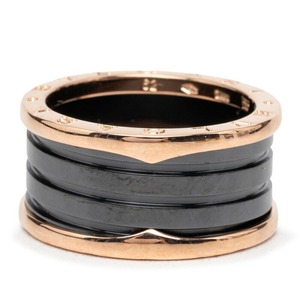 ブルガリ B-zero1 ビーゼロワン リング 指輪 #62 セラミック K18PG ピンクゴールド 750 レディース BVLGARI 【中古】