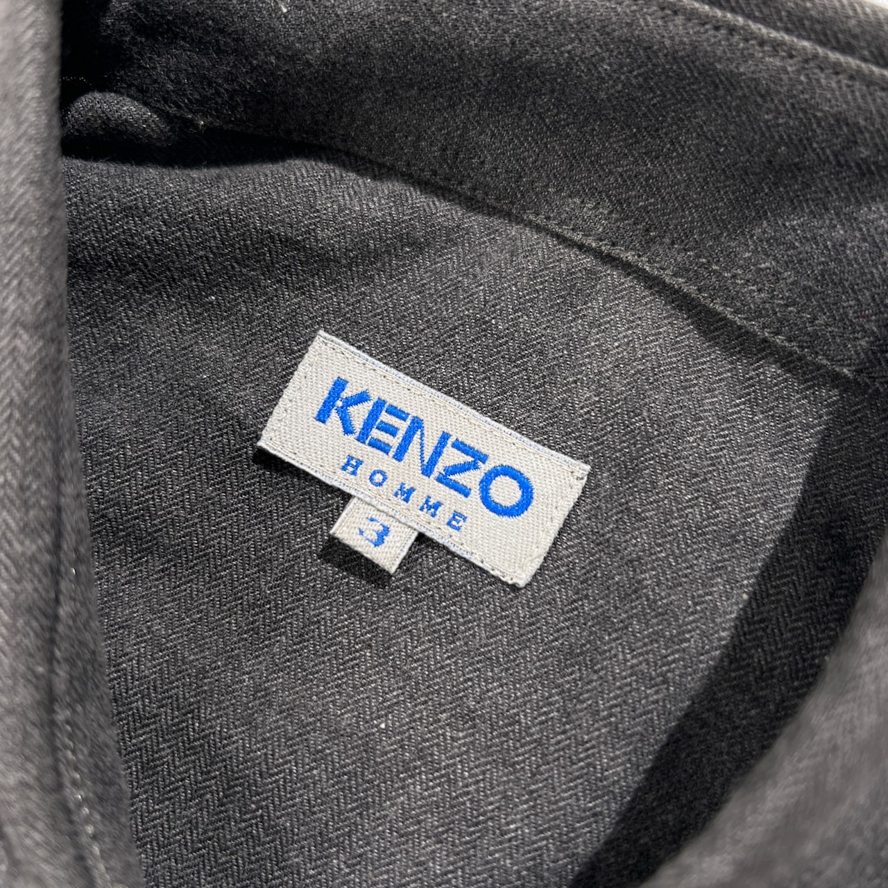 KENZO HOMME ケンゾー オム 両胸ポケット 長袖シャツ サイズ 3 /グレー系/ライカ/メンズ/ビンテージ