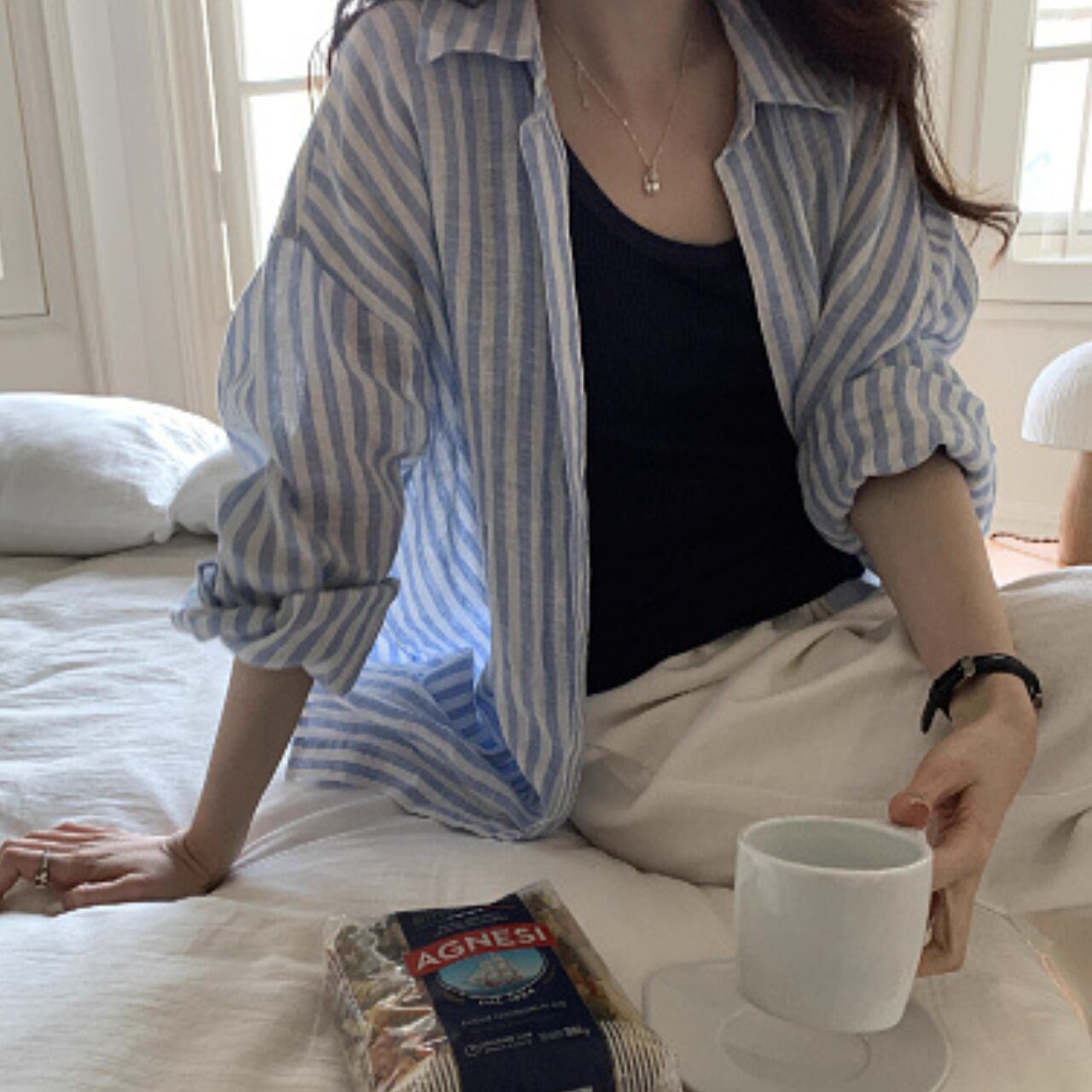 ストライプルーズシャツ 00915