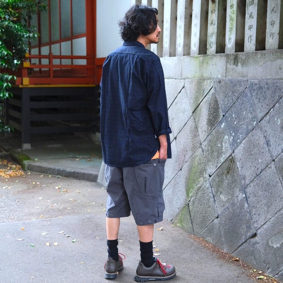 SASSAFRAS(ササフラス) / Overgrown Pants 1/2 Nylon -Charcoal- (SF