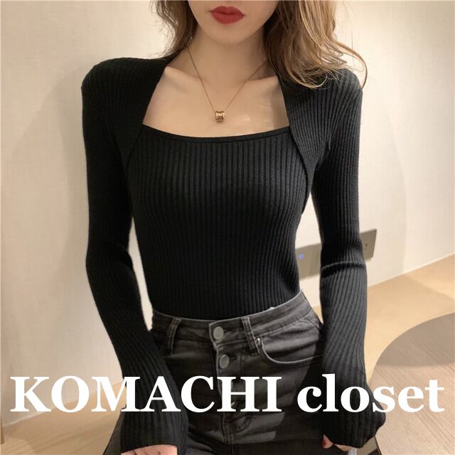 【送料無料】 リブニット タイトフィット ニット カットソー カラバリ 韓国 レディース オルチャン 長袖 スクエアネック スリム タイト 細身 配色 かわいい 大人可愛い きれいめ シンプル カジュアル おしゃれ こなれ感 抜け感 フェミニン ベーシック 無地 セクシー 秋 冬 休日 イベントショッピング カフェ デート 着回し 普段使い 重ね着 モテ トレンド 流行 インスタ映え フリーサイズ ワンサイズ 白 ホワイト 黒 ブラック 赤 レッド 茶色 ブラウン 灰色 グレー 青 ブルー