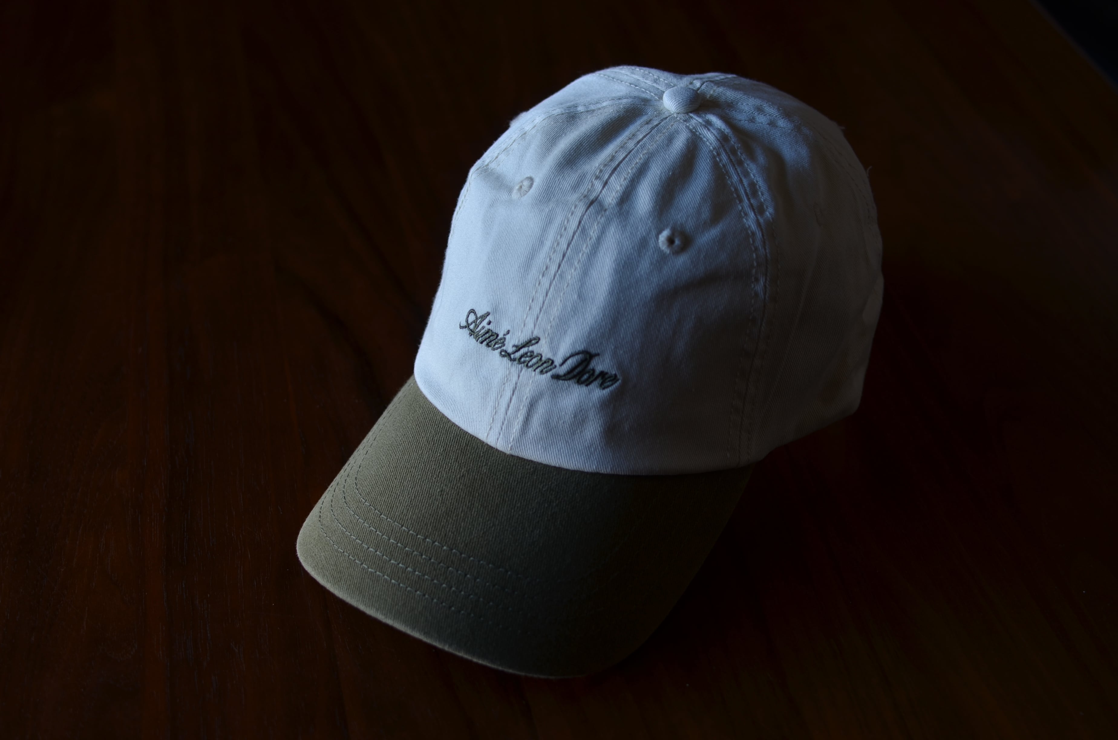 AIME LEON DORE Embroidered Logo Hat (ivory×Olive）NYトートバック 