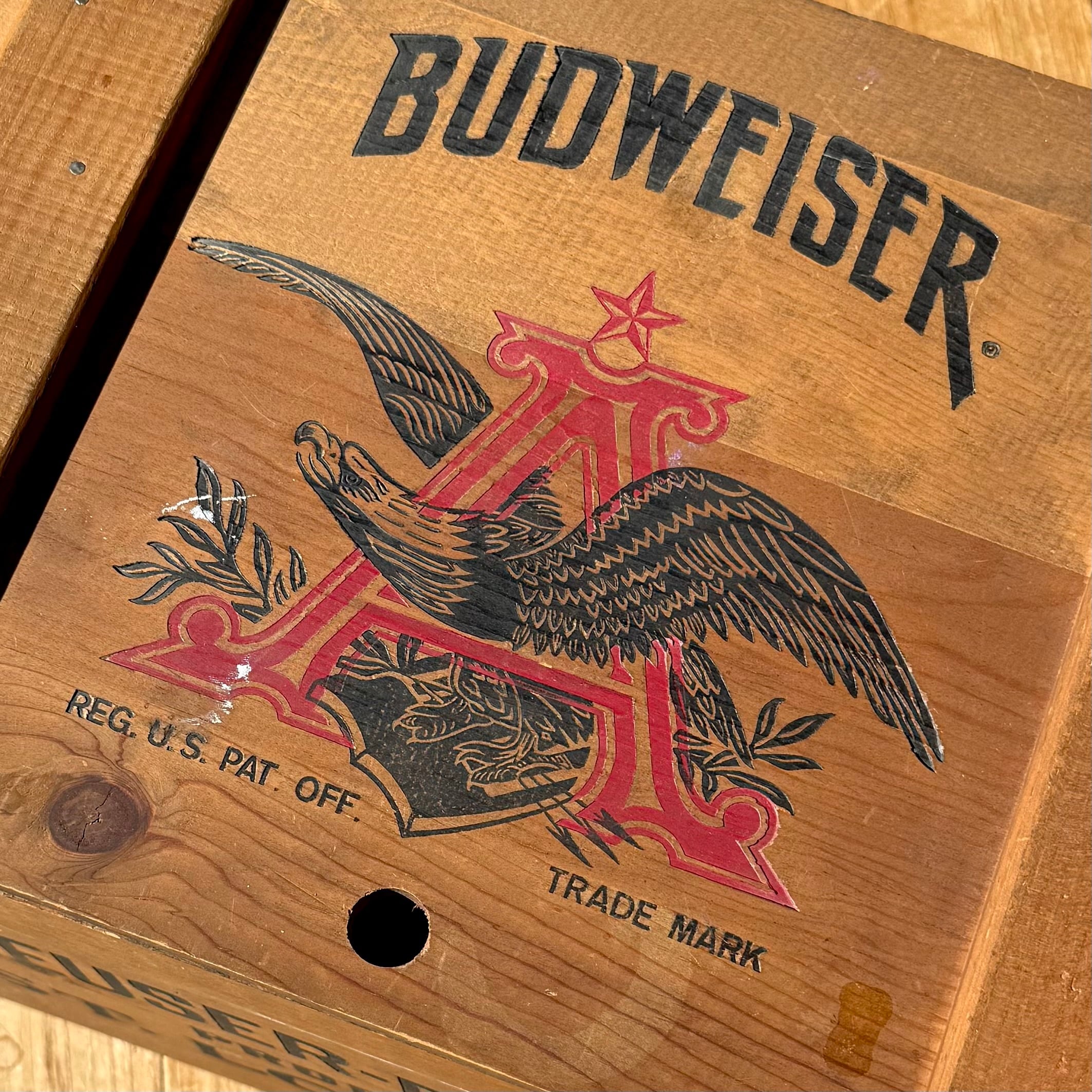 Vintage BUDWEISER Wood Box 木箱 バドワイザー 収納 ディスプレイ