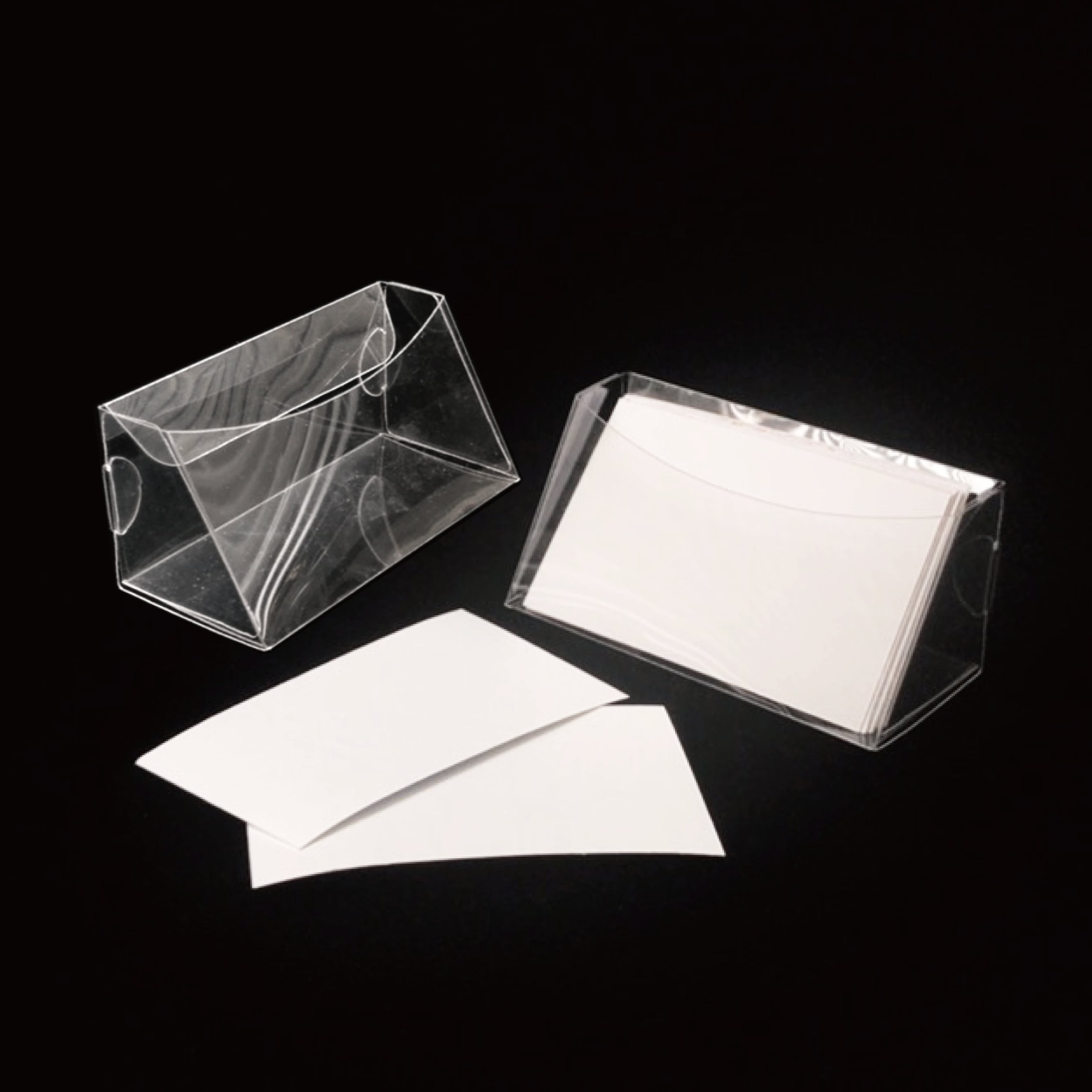 名刺スタンド(2個セット)【クリア】