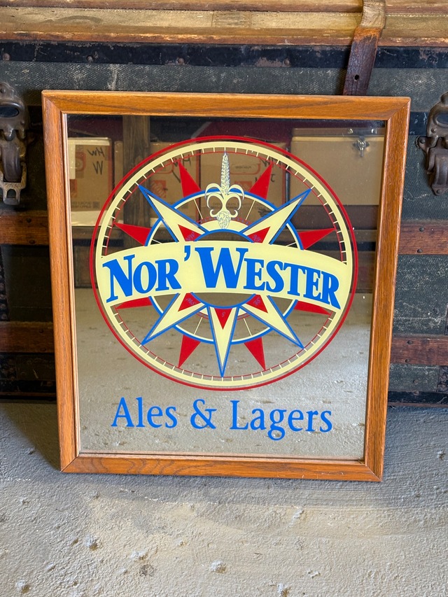 Nor'Wester Ale and Lagers Mirror パブミラー