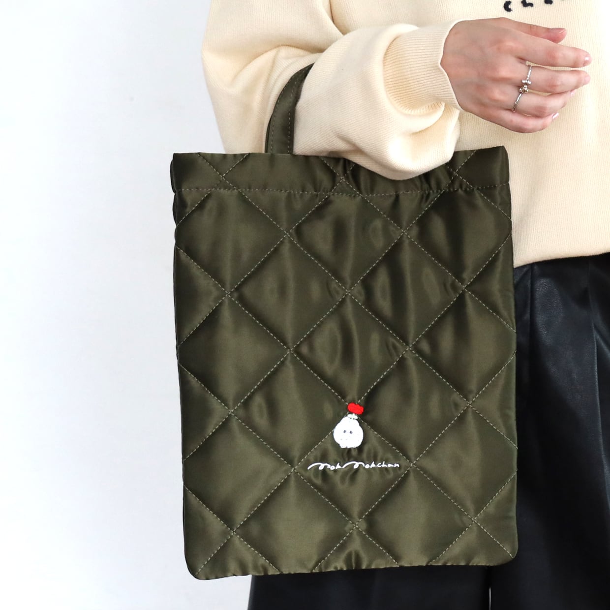 キルティングポーチ/カーキ（MK-444) | もくもくちゃん公式オンライン