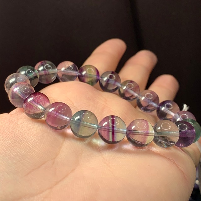 f59透明！綺麗なグラデーションフローライトブレスレット