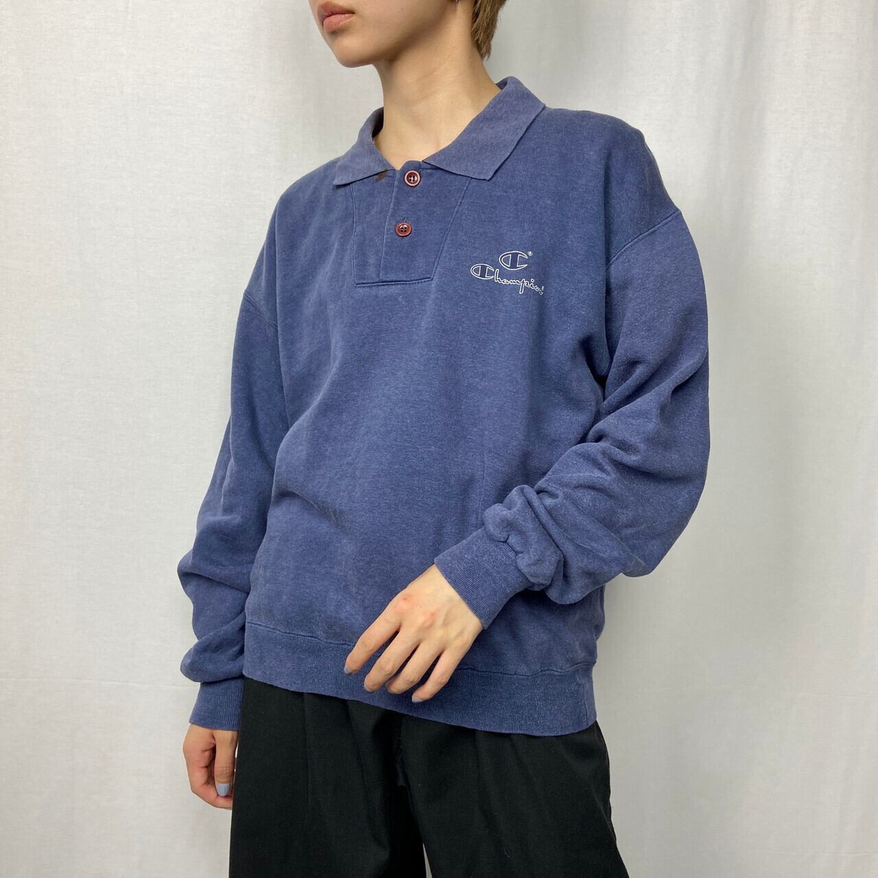 80年代 Champion チャンピオン スウェットポロシャツ トレーナー 