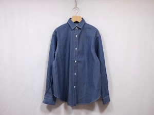 pelleq “ light denim back open shirt “ blue