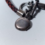 OLD "RALPH LAUREN" BROWN LEATHER NECKLACE