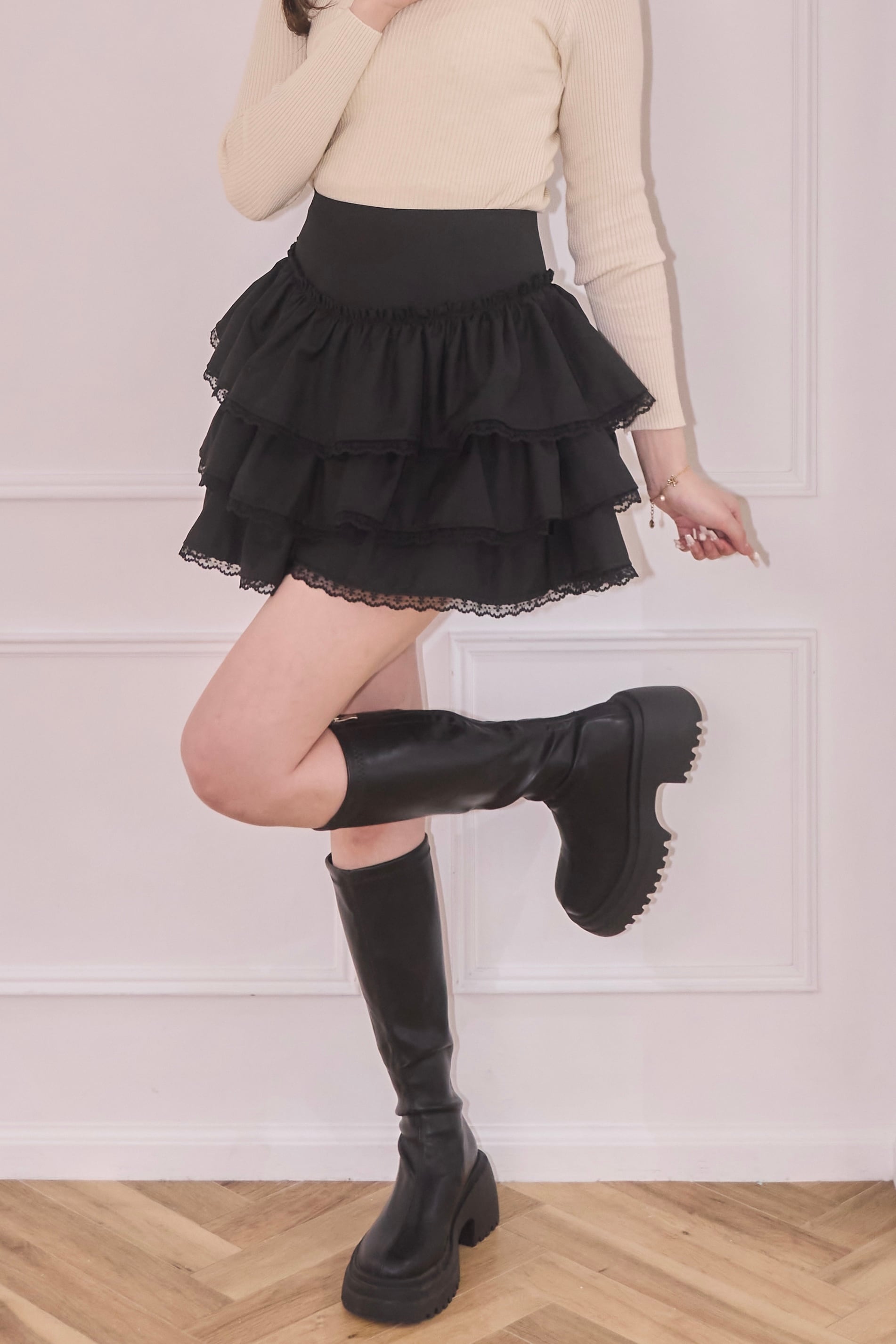 chouchou flare mini skirt