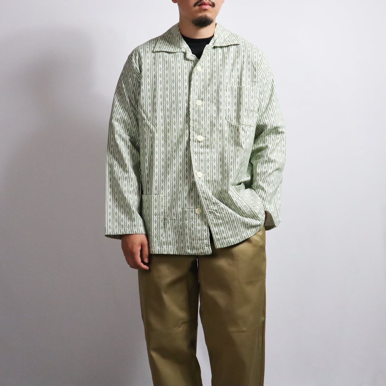 【DEADSTOCK】POLISH ARMY SLEEPING SHIRT ORIENTAL