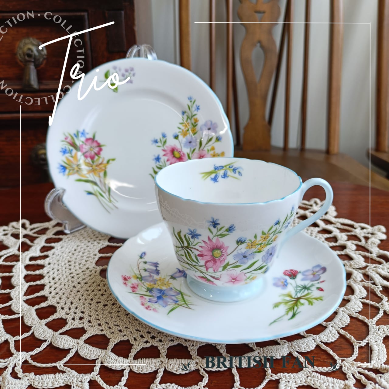 美麗 ダヴェンポート　アンティーク・カップ＆ソーサー　ハンドペイント 　ブーケ　グリーン　金彩　1840年頃　イギリス イギリス バーレイ社 ダヴェンポート カップ\u0026ソーサー ヴィンテージ