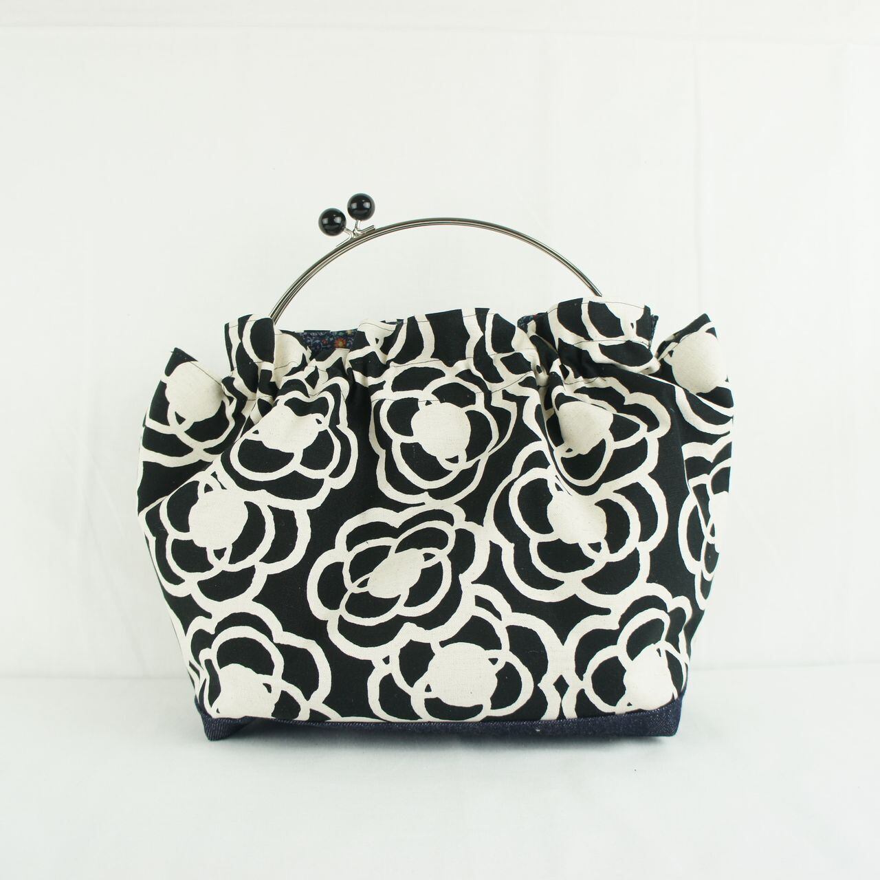 ずんこ♪❤ガマ口バッグ 7寸角型2wayがま口バッグ 小紋工房 0428 和柄 和風 和雑貨