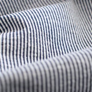 プリット prit コットンリネンサッカーストライプ 7分袖ボートネック裾ヒモプルオーバー(P91352)全2色【レターパックプラス可】