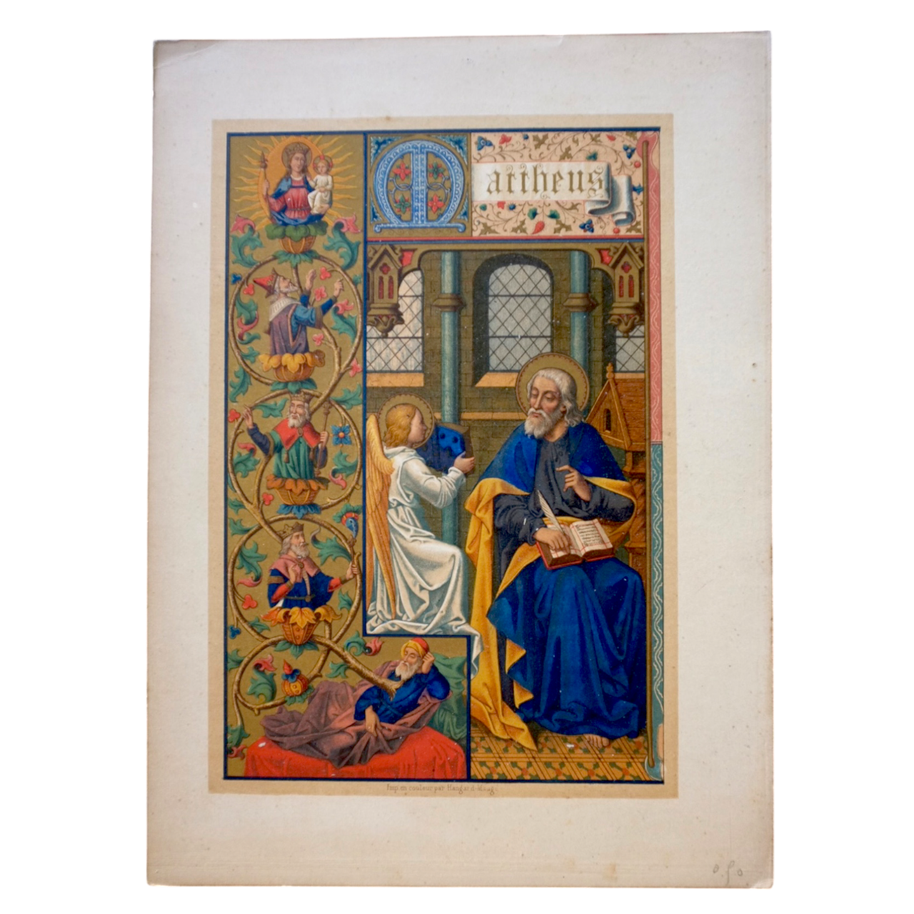 フランス 青いうさぎさんと薔薇色のリボンa ドール アンティーク