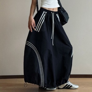 Sporty line drawstring skirt S1428