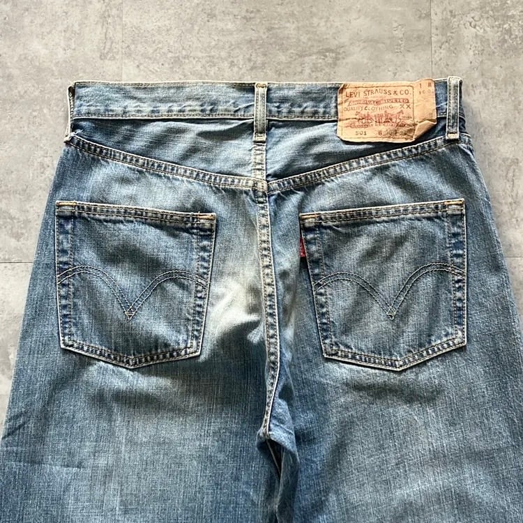 W30 L34】00's Levis 501 リーバイス 07年製 ボタンフライ 縦落ち ヒゲ