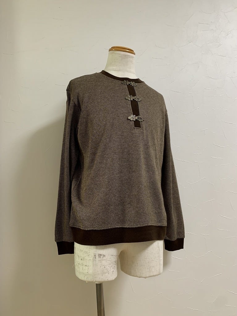 1990's Switched Design Henley Neck Sweat