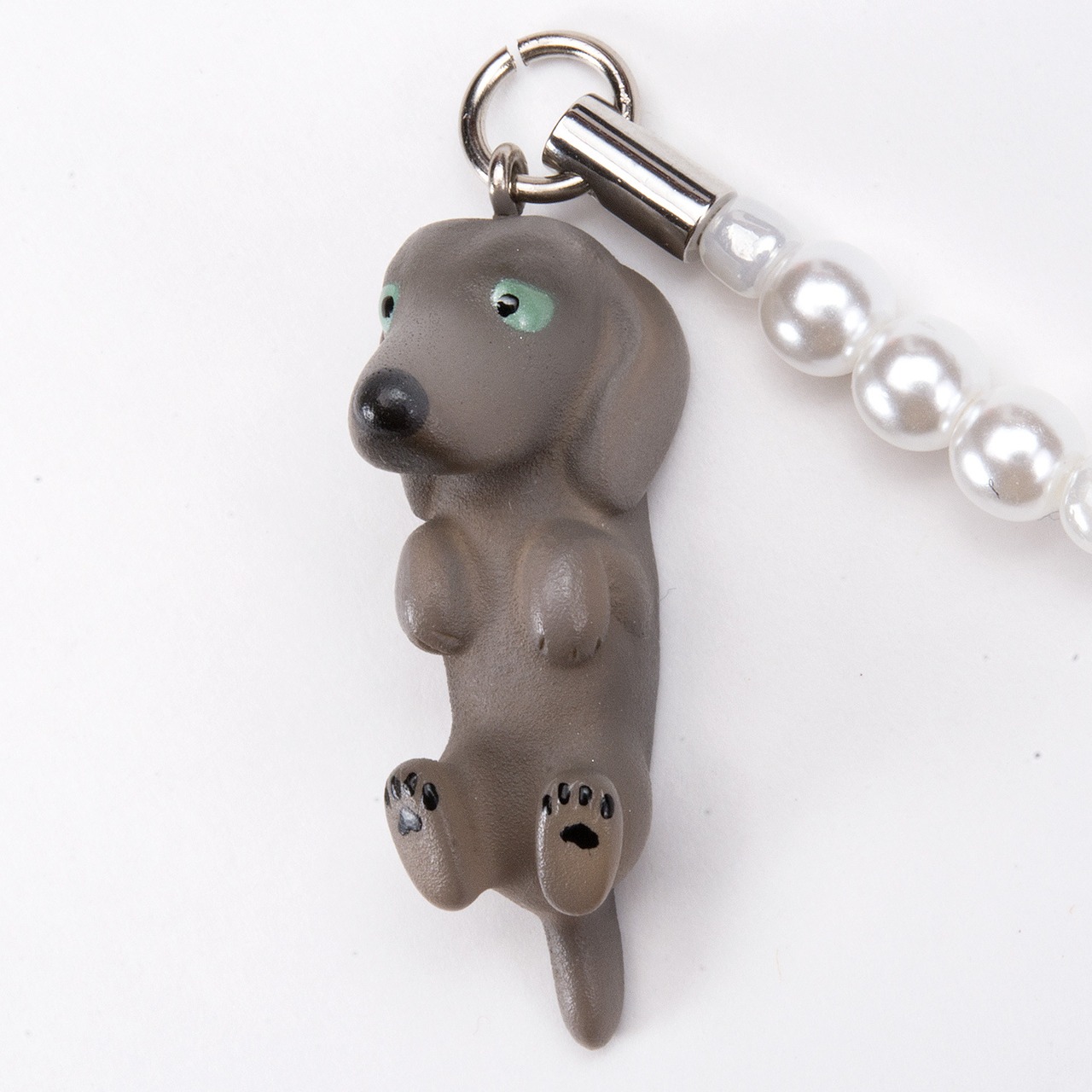 Dog 92 Weimaraner ワイマラナー シルバーグレー ビーズ ストラップ DN-4101