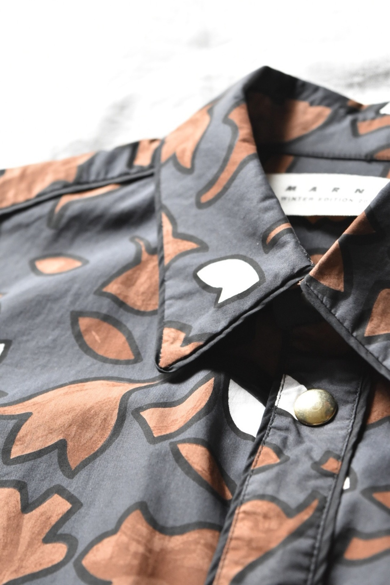 "MARNI" 2012 Leaf patterned S/S shirt