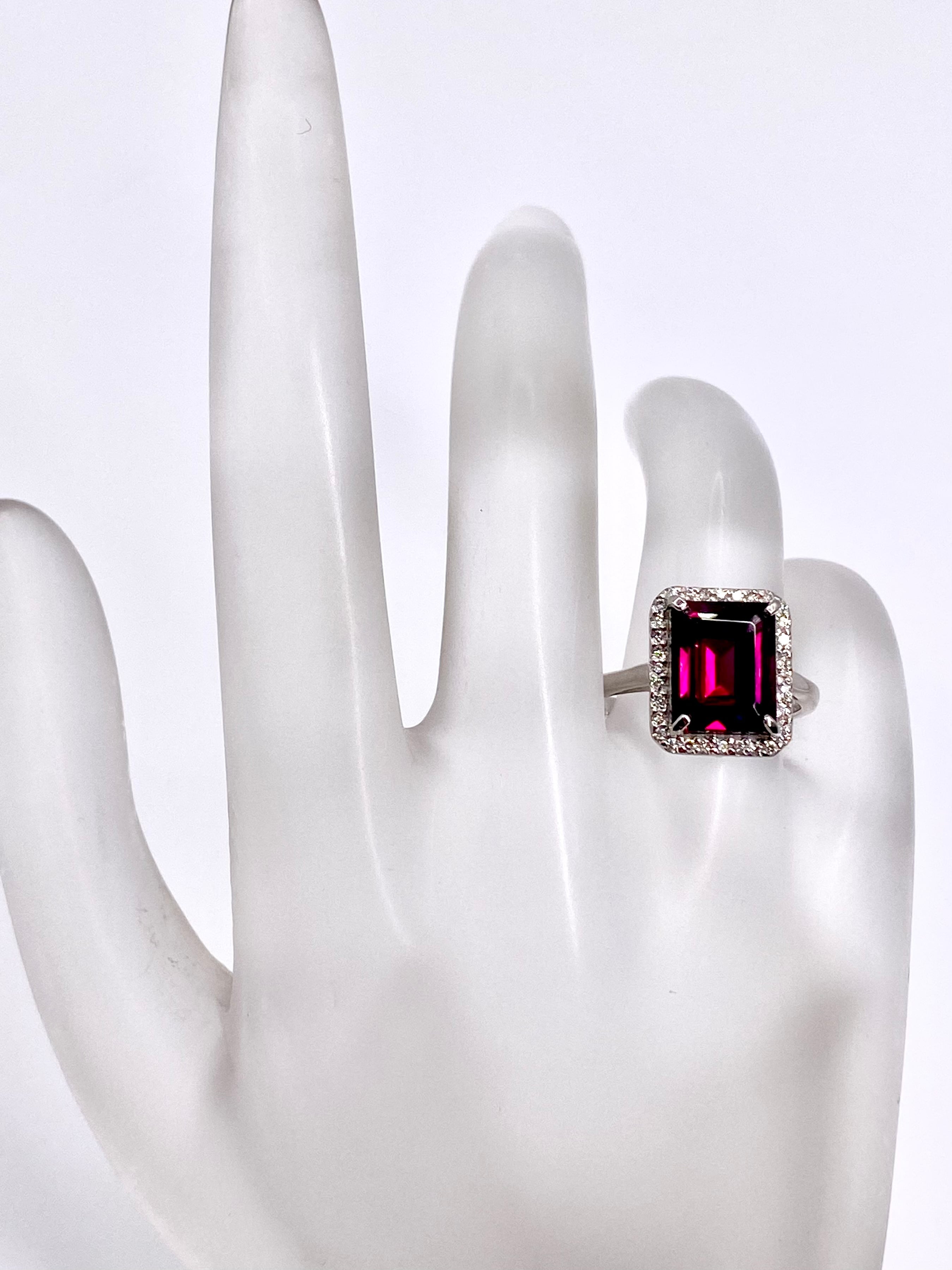 新品】ロードライトガーネット 4.713ct / ダイヤモンド 計0.16ct Pt900
