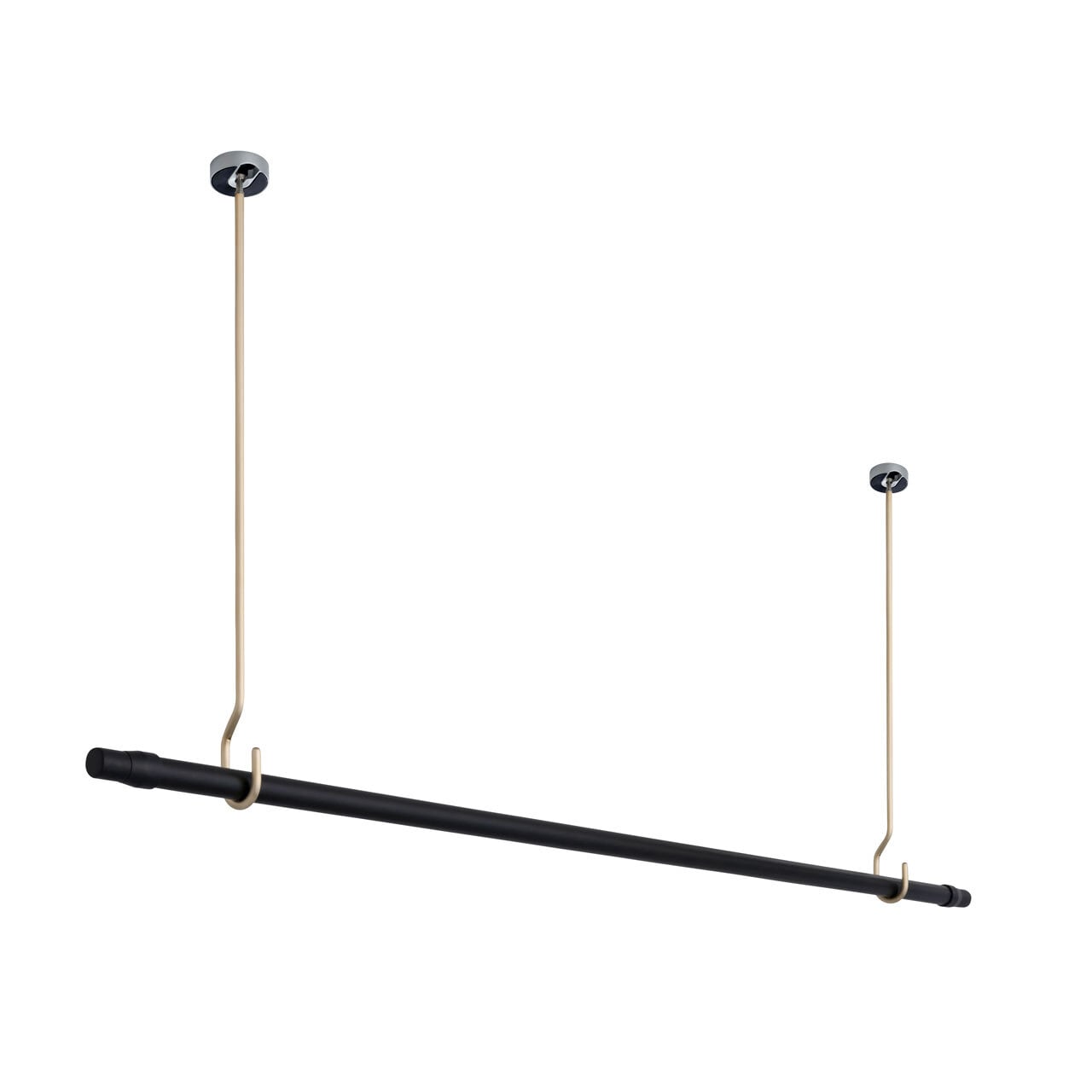 室内用物干し：天吊り【zero 真鍮仕様 面付タイプ】（高さ：55cm