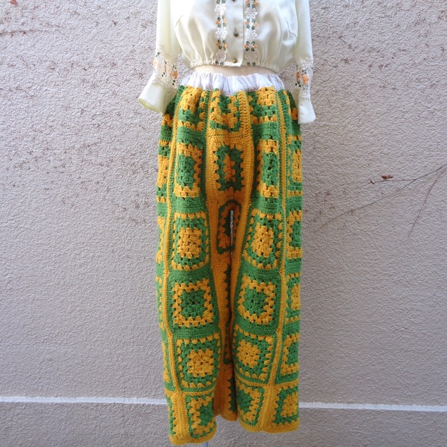 Remake granny square croshet pants／リメイク グラニースクエア 