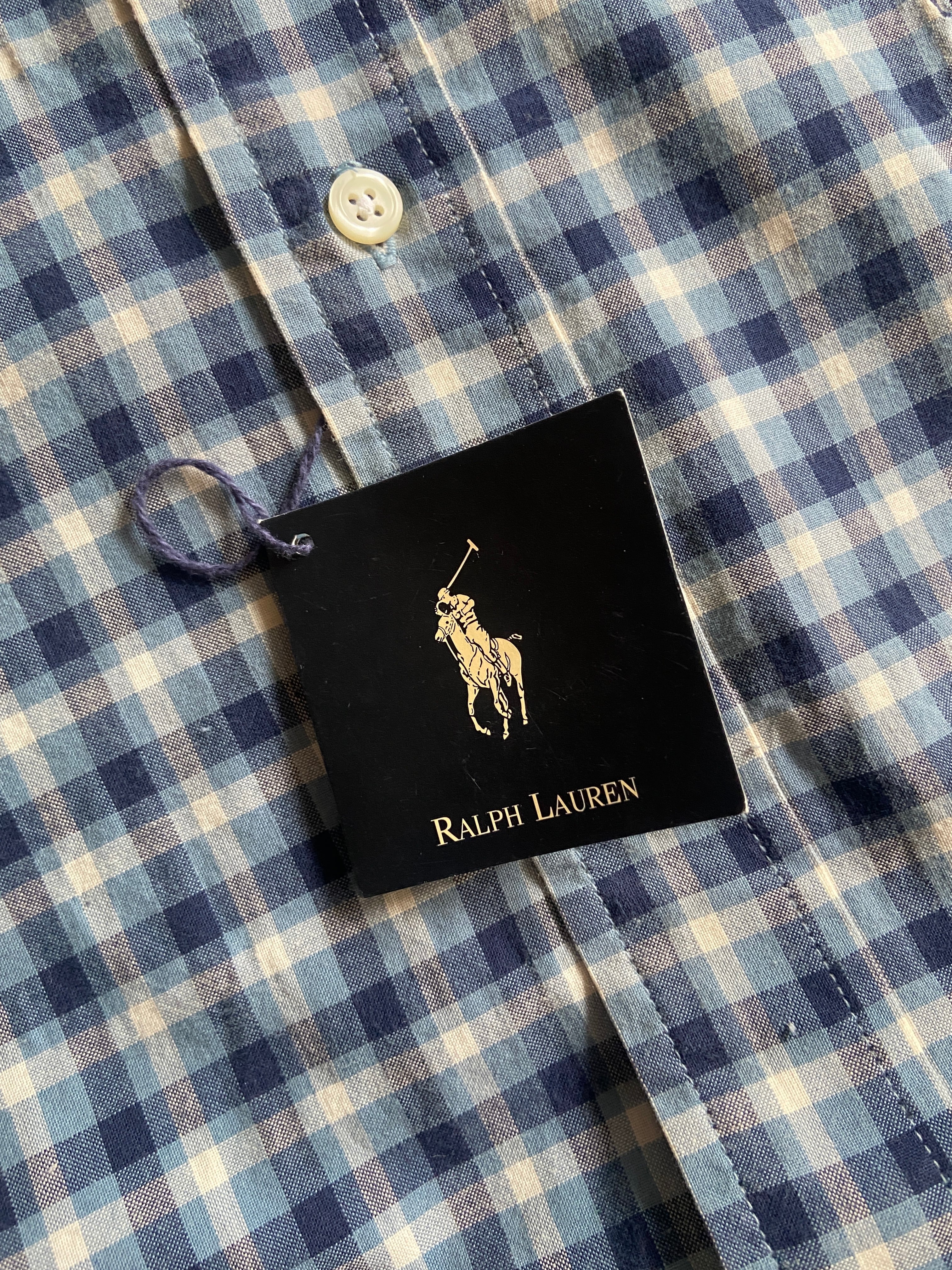 1990s Polo Ralph Lauren Dead Stock S/S Check Shirt M G927