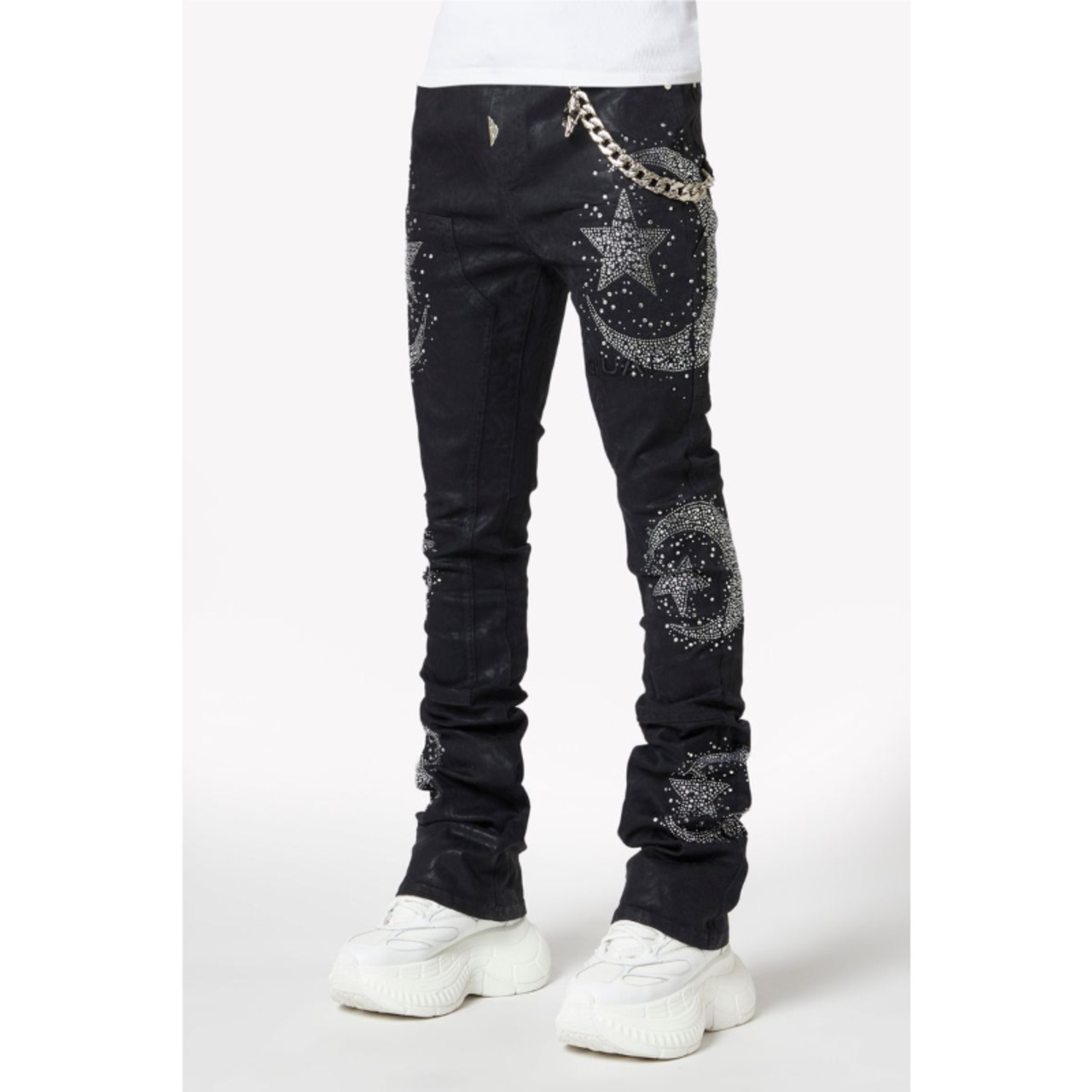 GUAPI / waxed calligraphy denim