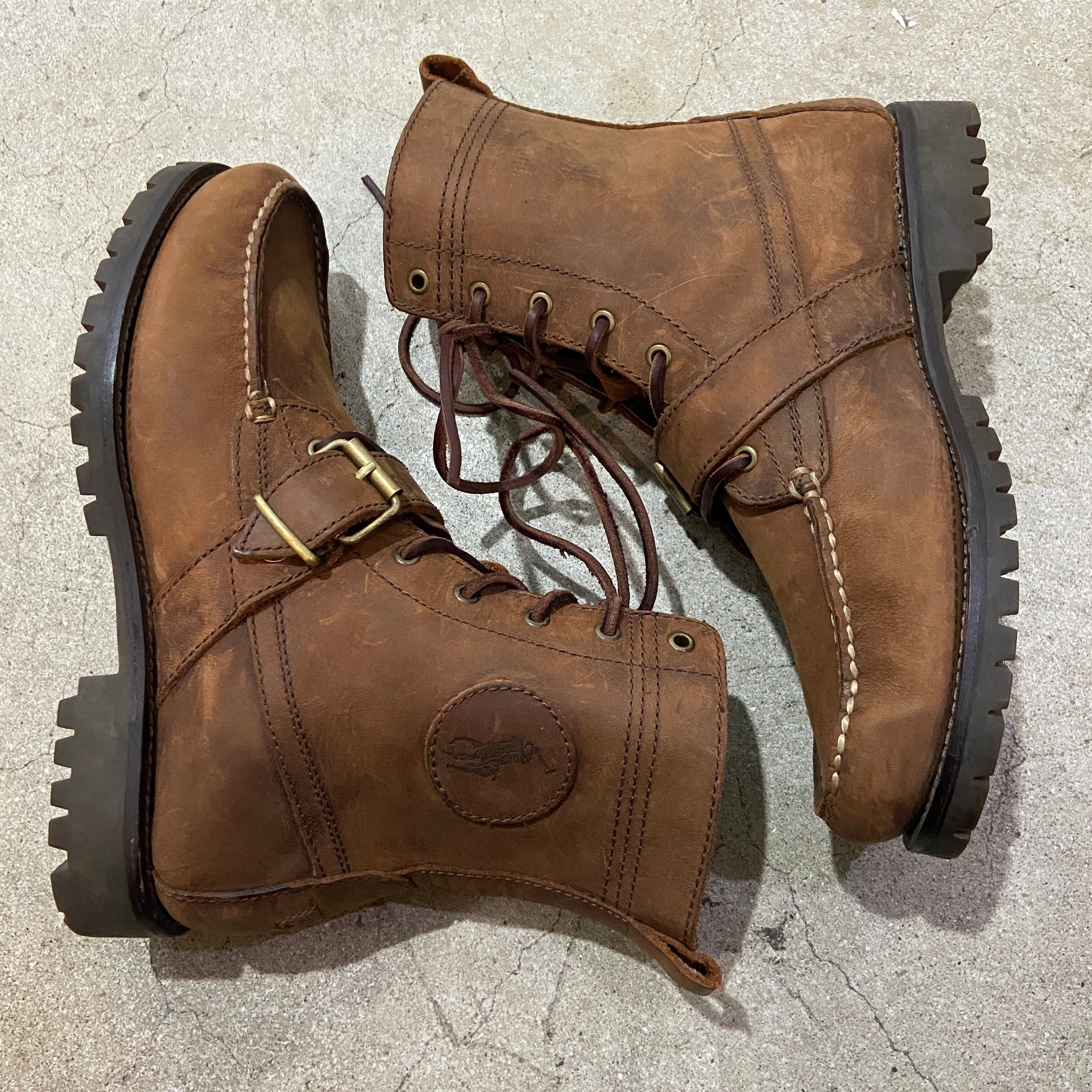 送料無料』Ralph lauren レンジャーブーツ レザー ブラウン US7.5D 